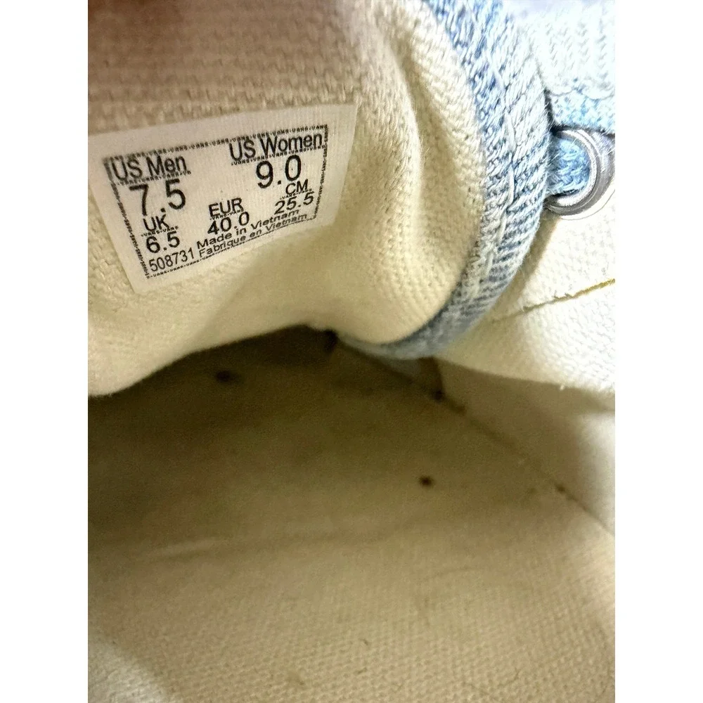 Vans Authentic Acid‎ Wash Light Blue Denim Low Top Sneakers Womens 9 Mens 7.5